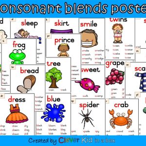 Consonant blends posters