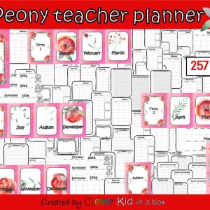 Peony Teacher Planner
